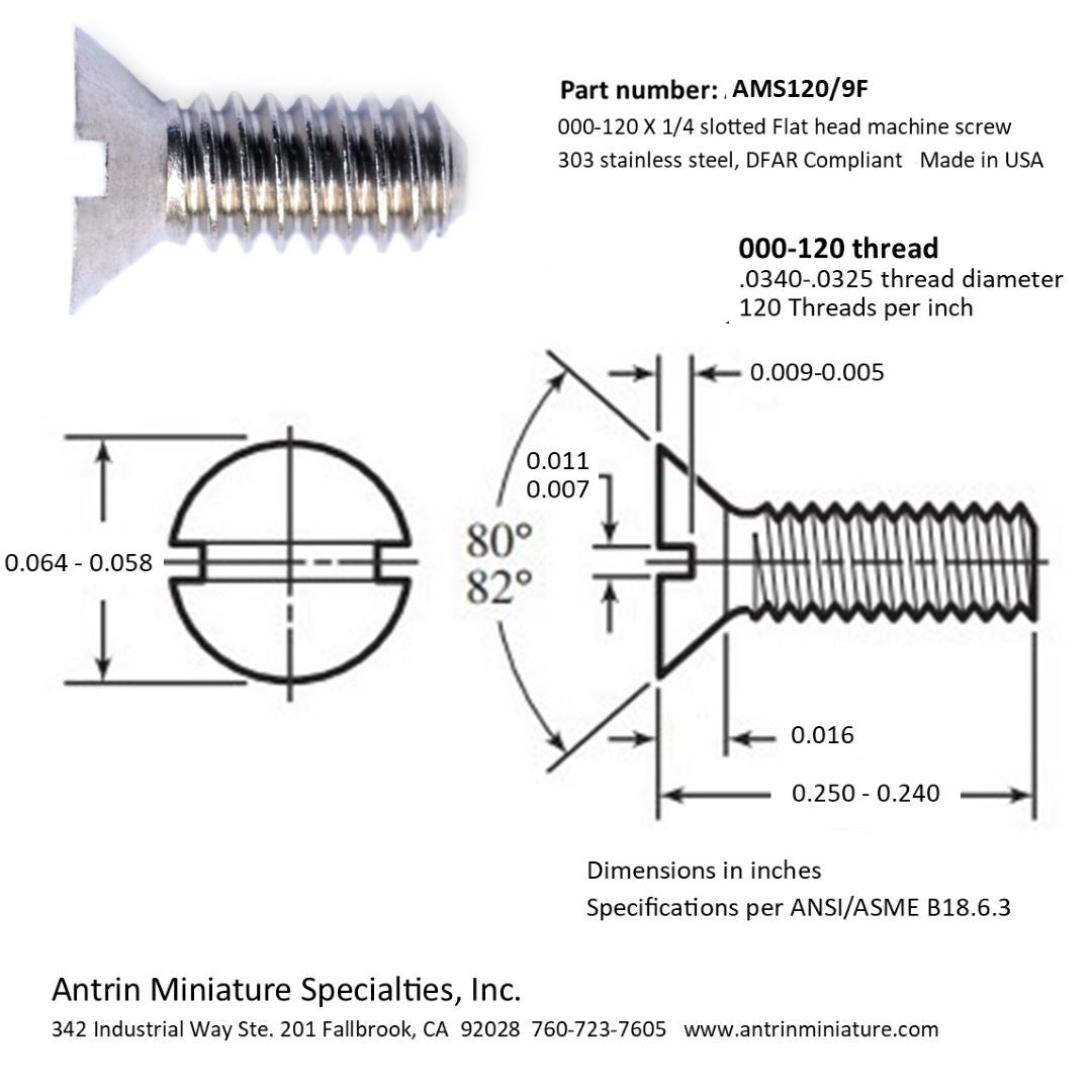 000-120 x 1/4 Flat 82°