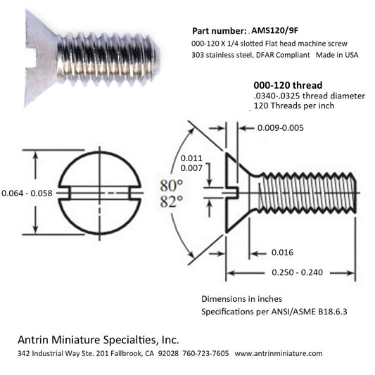 000-120 x 1/4 Flat 82°